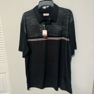 Grand Slam Mens Black Collared Golf Polo Shirt XL